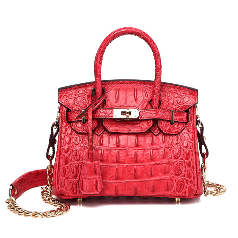 Women's Unique Fashion Genuine Leather Platinum Handbags