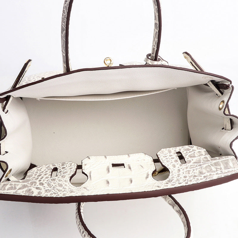 Women's Unique Fashion Genuine Leather Platinum Handbags