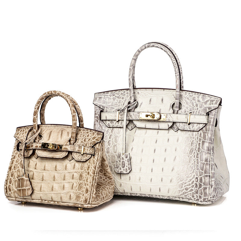 Women's Unique Fashion Genuine Leather Platinum Handbags