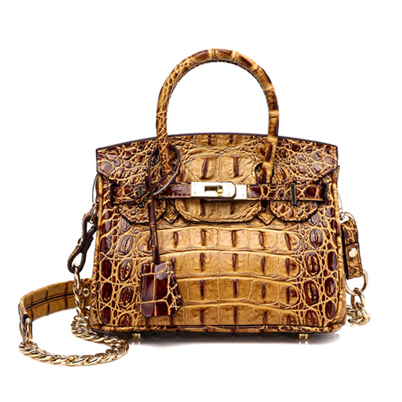 Women's Unique Fashion Genuine Leather Platinum Handbags