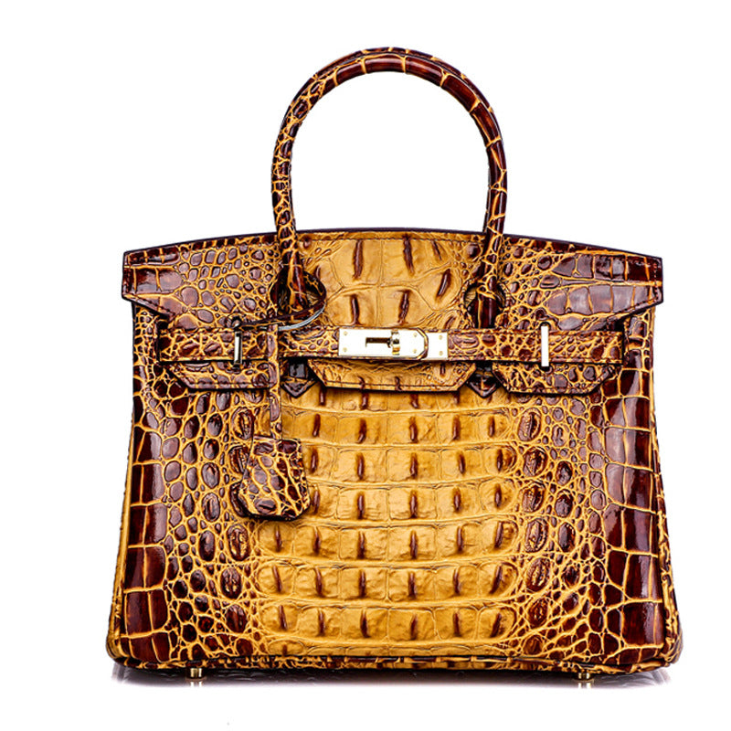 Women's Unique Fashion Genuine Leather Platinum Handbags