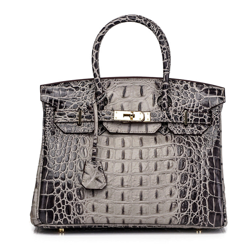 Women's Unique Fashion Genuine Leather Platinum Handbags