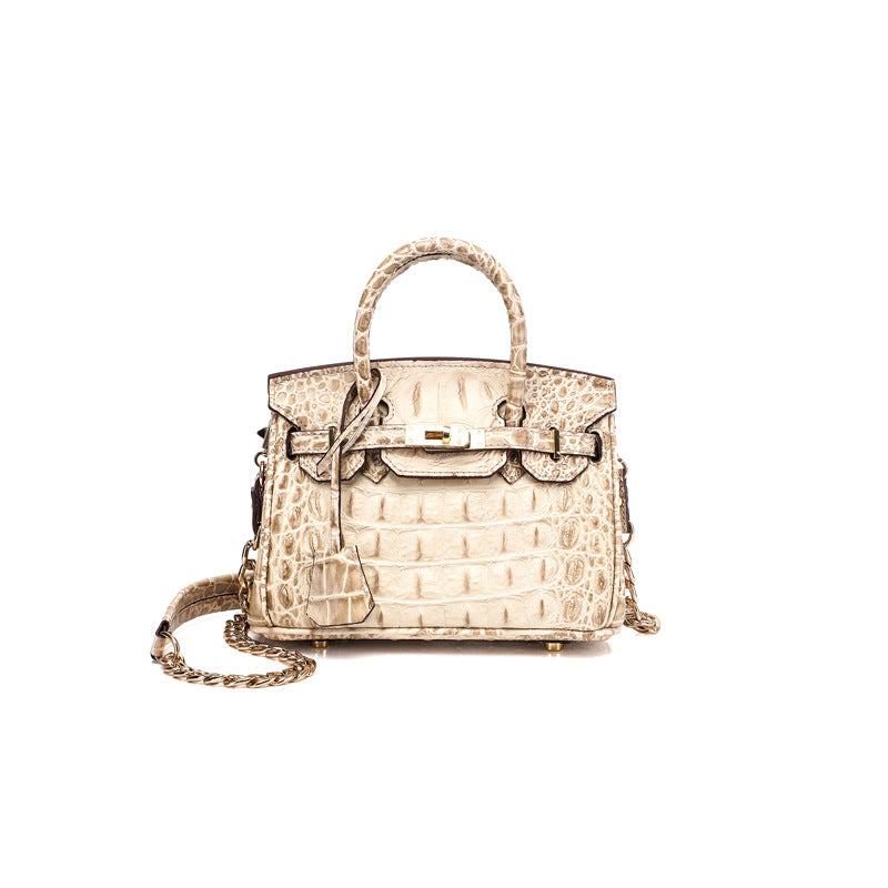Women's Unique Fashion Genuine Leather Platinum Handbags