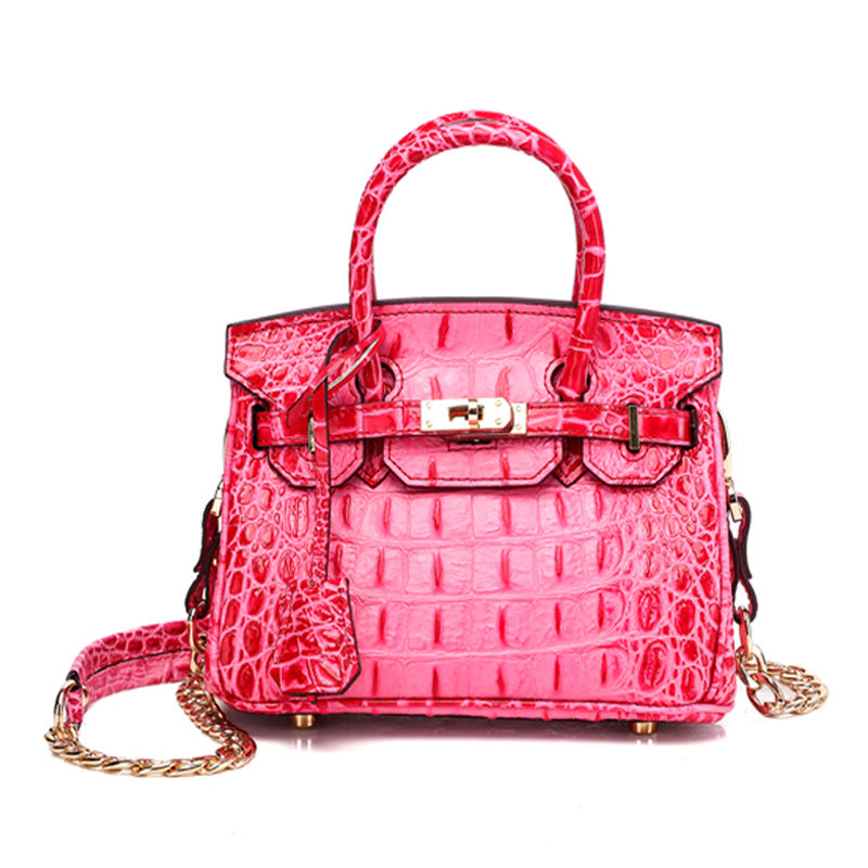 Women's Unique Fashion Genuine Leather Platinum Handbags