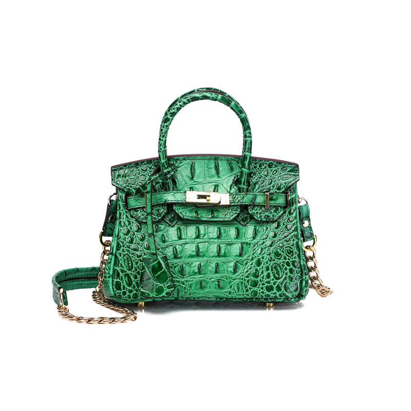 Women's Unique Fashion Genuine Leather Platinum Handbags