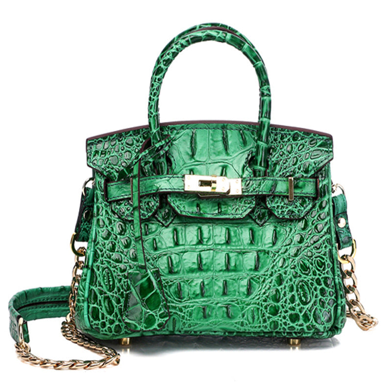 Women's Unique Fashion Genuine Leather Platinum Handbags