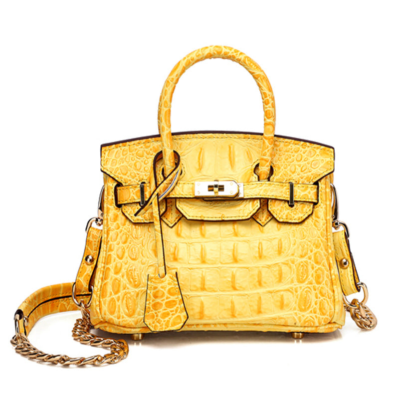 Women's Unique Fashion Genuine Leather Platinum Handbags