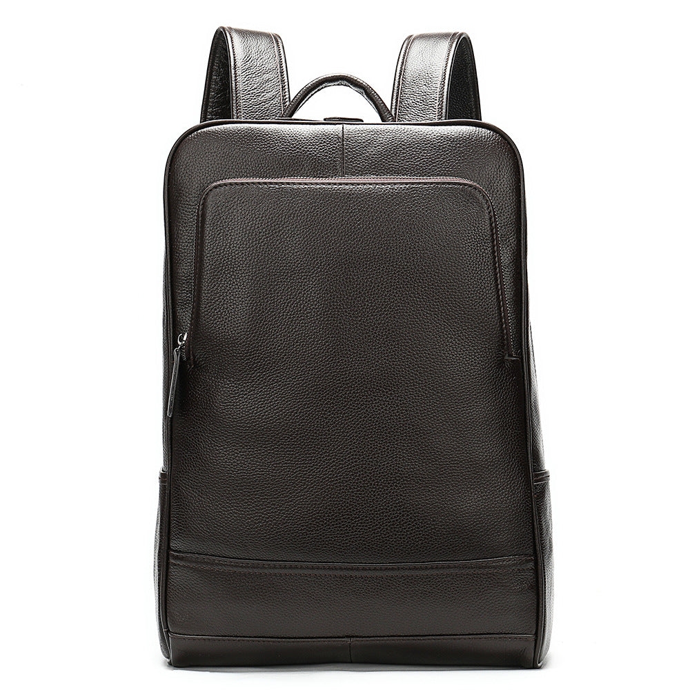 Men's Business Genuine Leather Computer First Layer Cowhide Large Backpacks