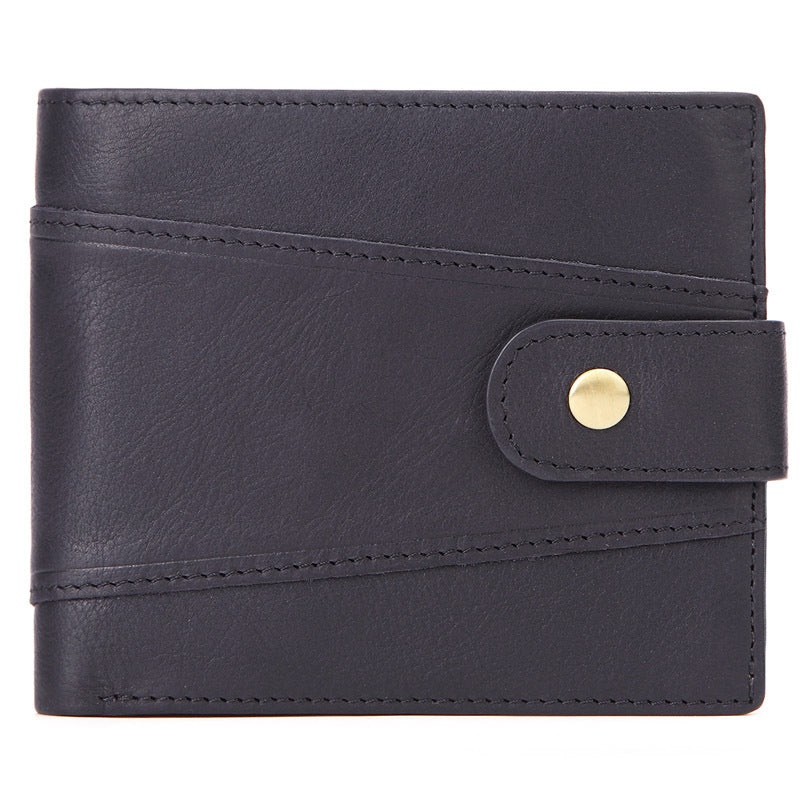 Men's Swiping Business Oil Wax Leather Vintage Men's Wallets
