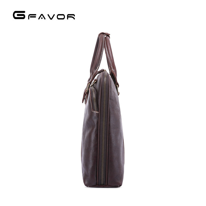 Men's Genuine Leather High-grade First Layer Cowhide Men's Handbags