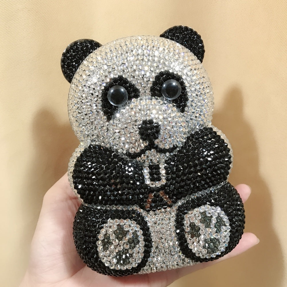 Women's Panda Diamond Cartoon Animal Crystal Dinner Evening Bags