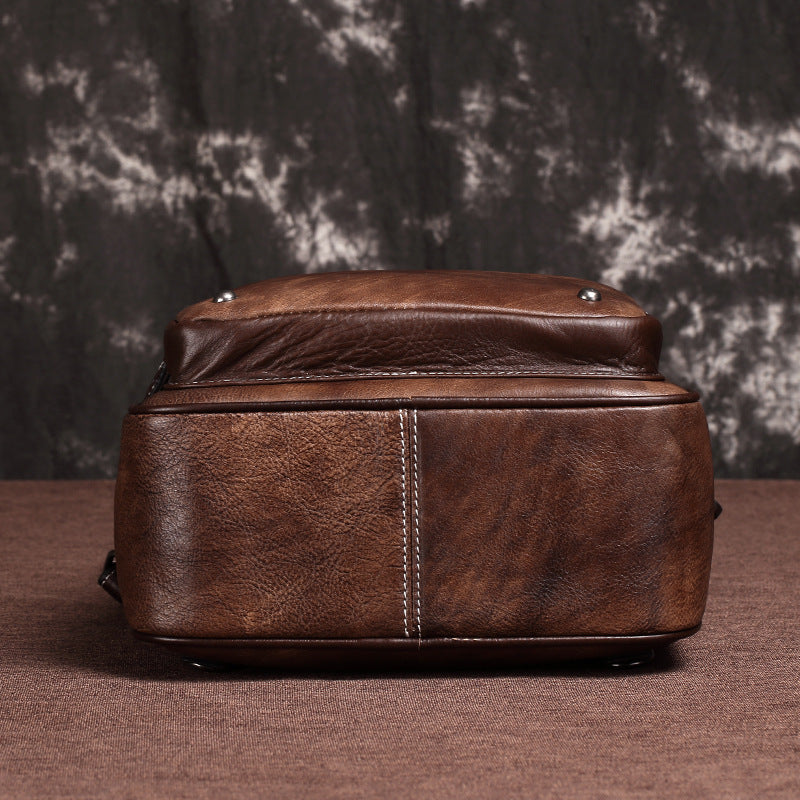 Women's First Layer Cowhide Retro Genuine Leather Backpacks