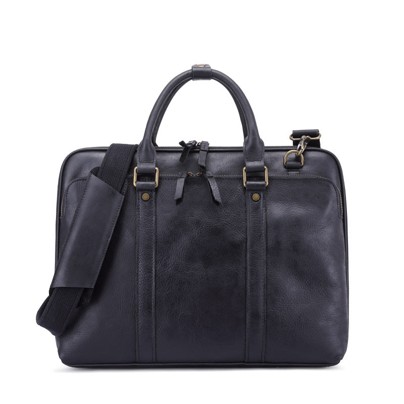 Men's Genuine Leather High-grade First Layer Cowhide Men's Handbags