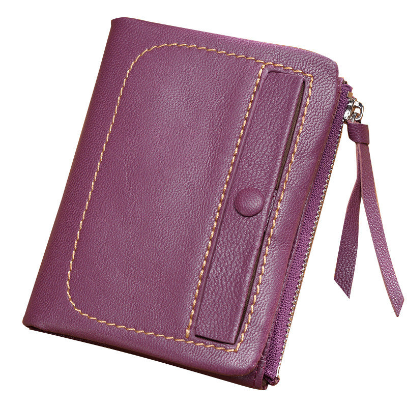 Women's Physical Store Short Sheepskin Zipper Cute Purses