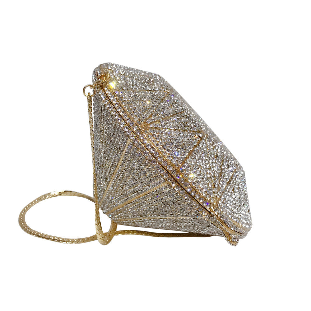 Women's Stereo Rhinestone Shape Diamond Full Steamed Evening Bags
