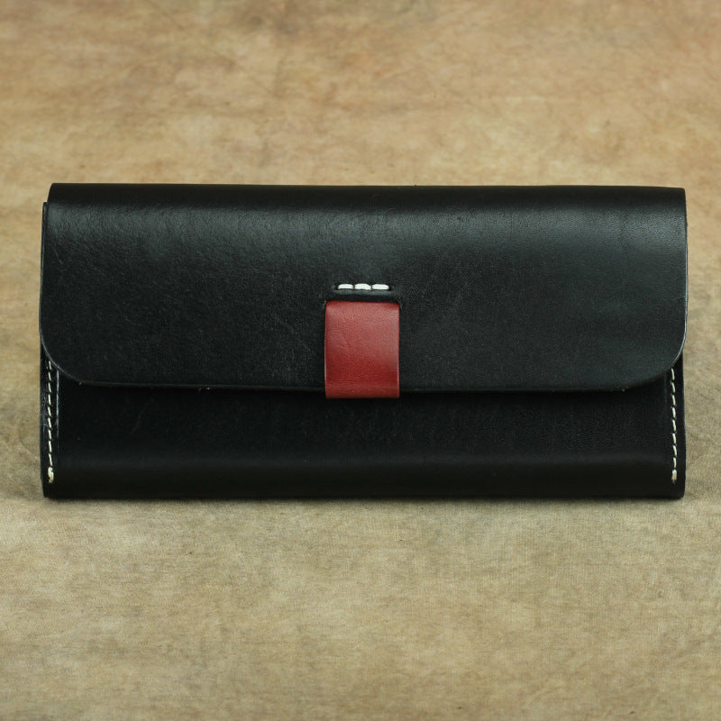 Retro Handmade Long Genuine Leather Multifunctional Ladies Wallets