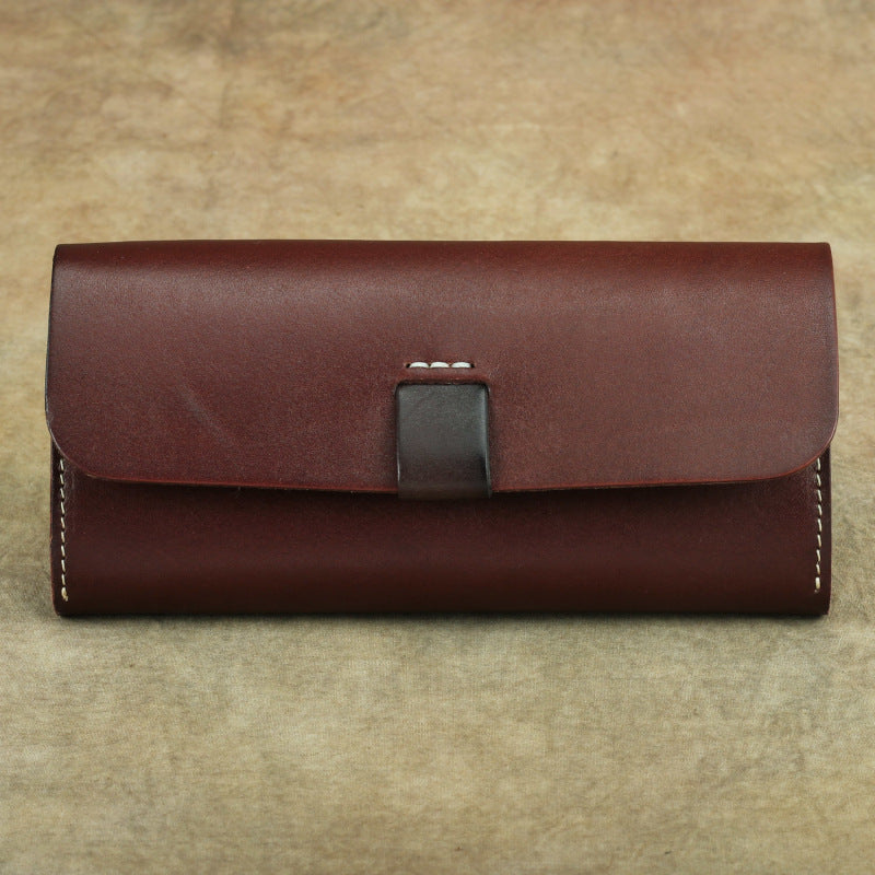 Retro Handmade Long Genuine Leather Multifunctional Ladies Wallets