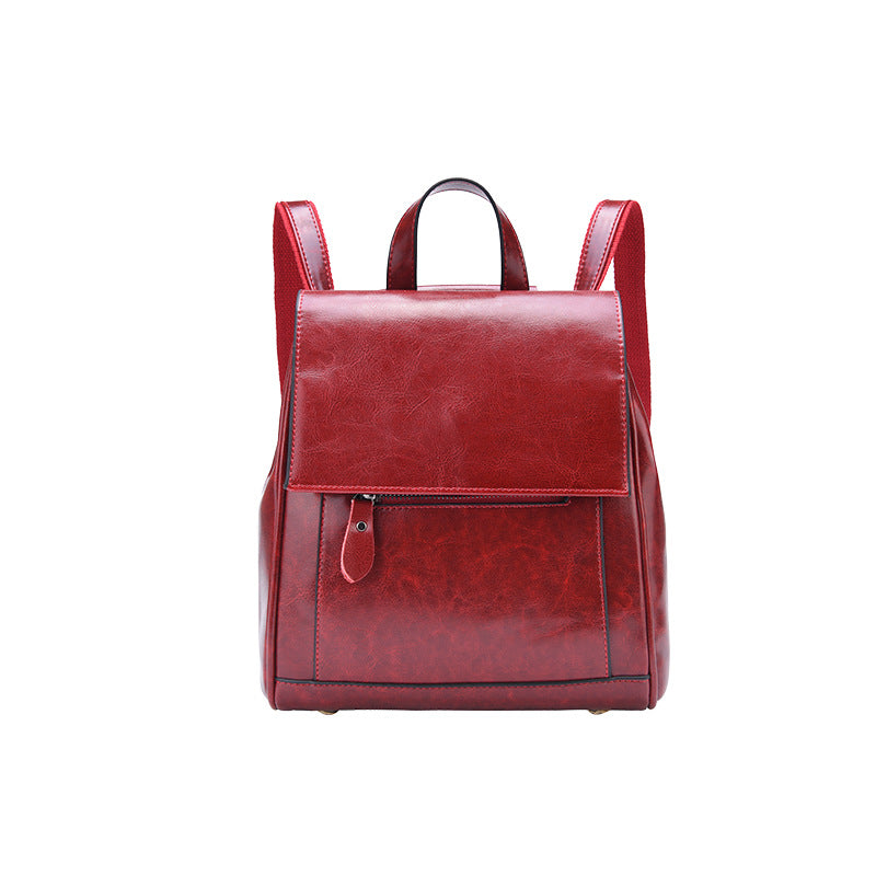 Women's Soft Leather Genuine Fashion Large Capacity Backpacks