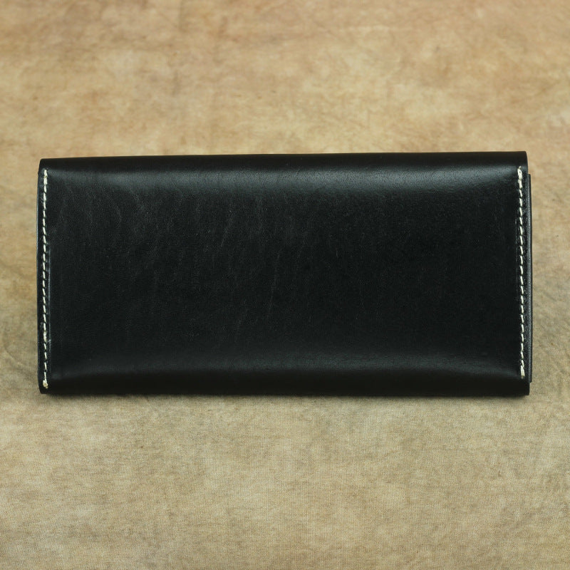 Retro Handmade Long Genuine Leather Multifunctional Ladies Wallets