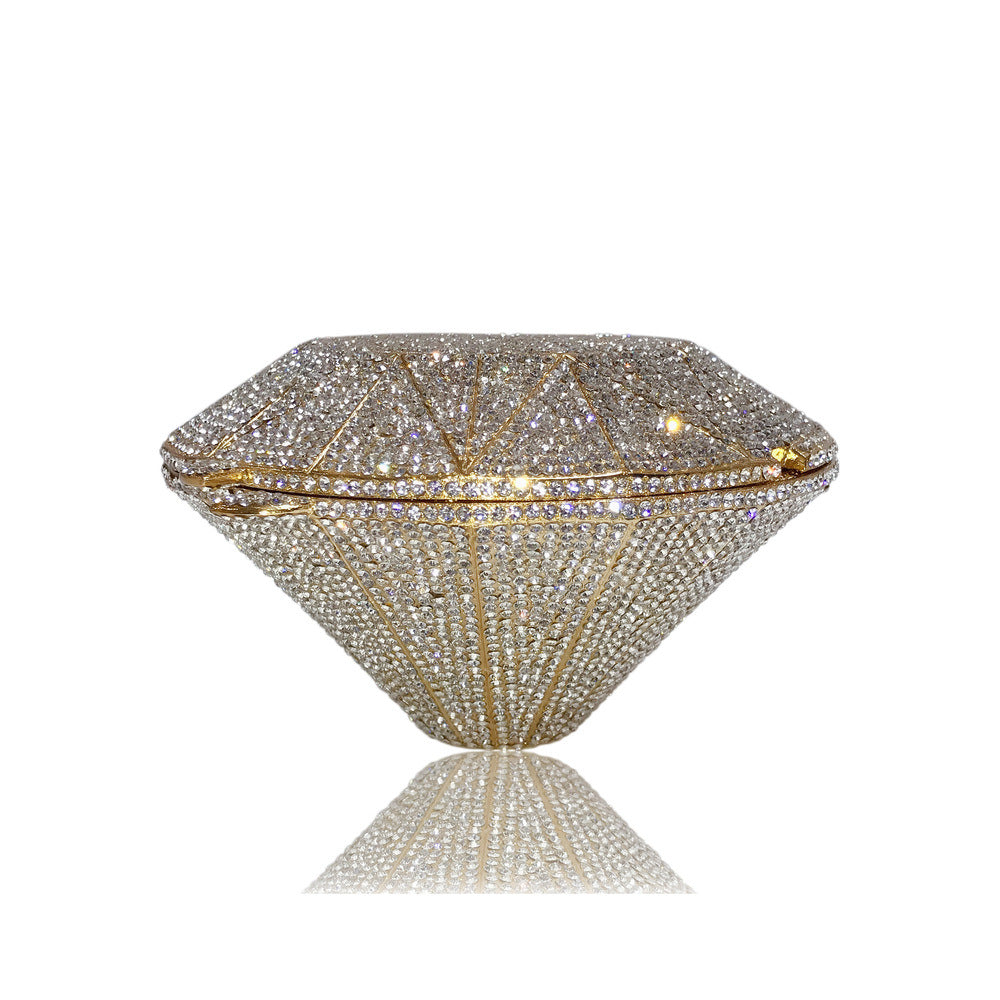 Women's Stereo Rhinestone Shape Diamond Full Steamed Evening Bags