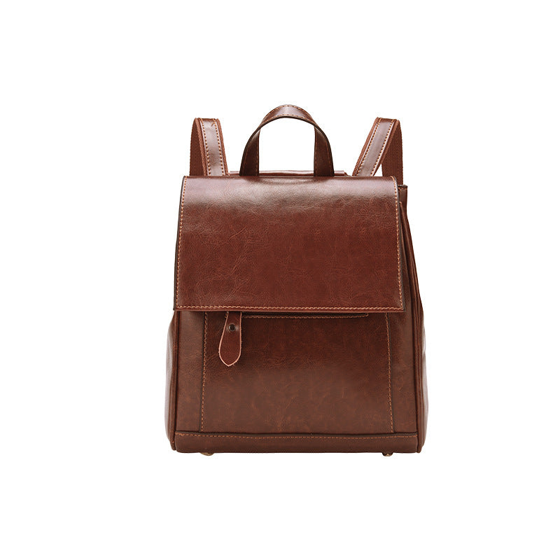 Women's Soft Leather Genuine Fashion Large Capacity Backpacks