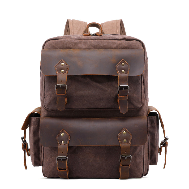 Men's Retro Crazy Horse Leather Oil Wax Bags