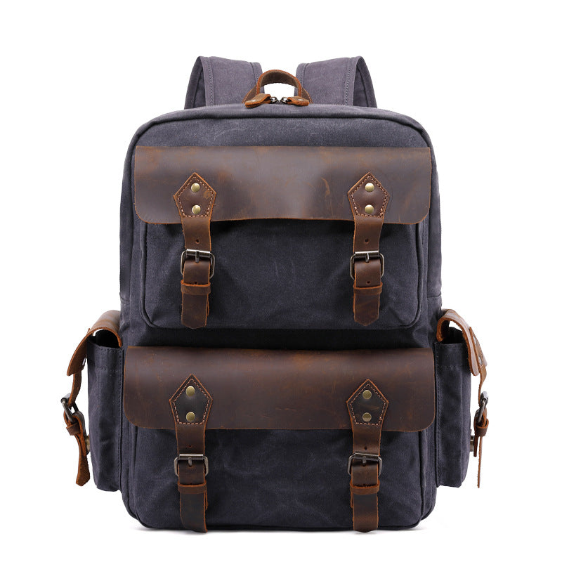 Men's Retro Crazy Horse Leather Oil Wax Bags
