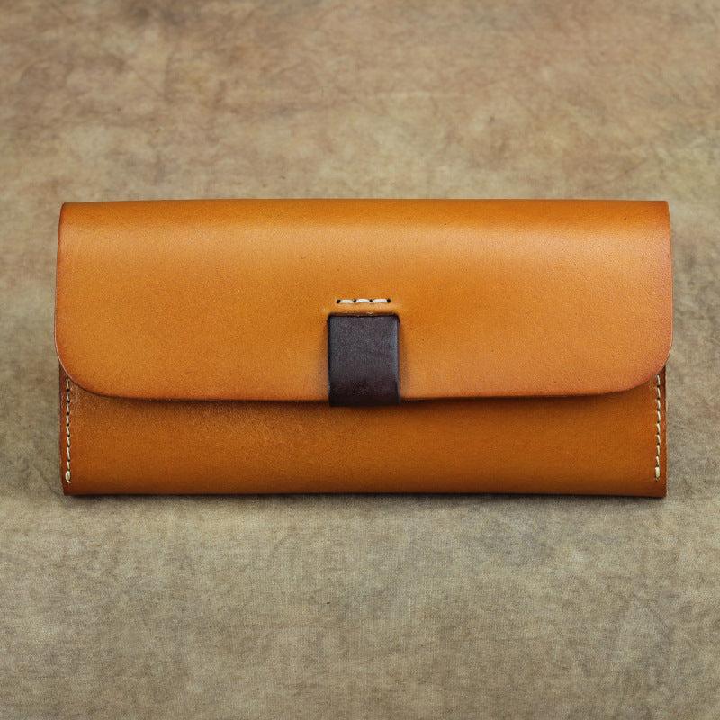 Retro Handmade Long Genuine Leather Multifunctional Ladies Wallets