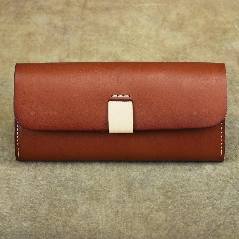 Retro Handmade Long Genuine Leather Multifunctional Ladies Wallets