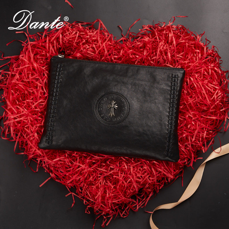 Men's Clutch Leather Business First Layer Cowhide Men's Handbags