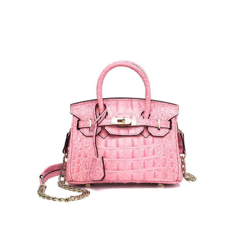 Women's Unique Fashion Genuine Leather Platinum Handbags