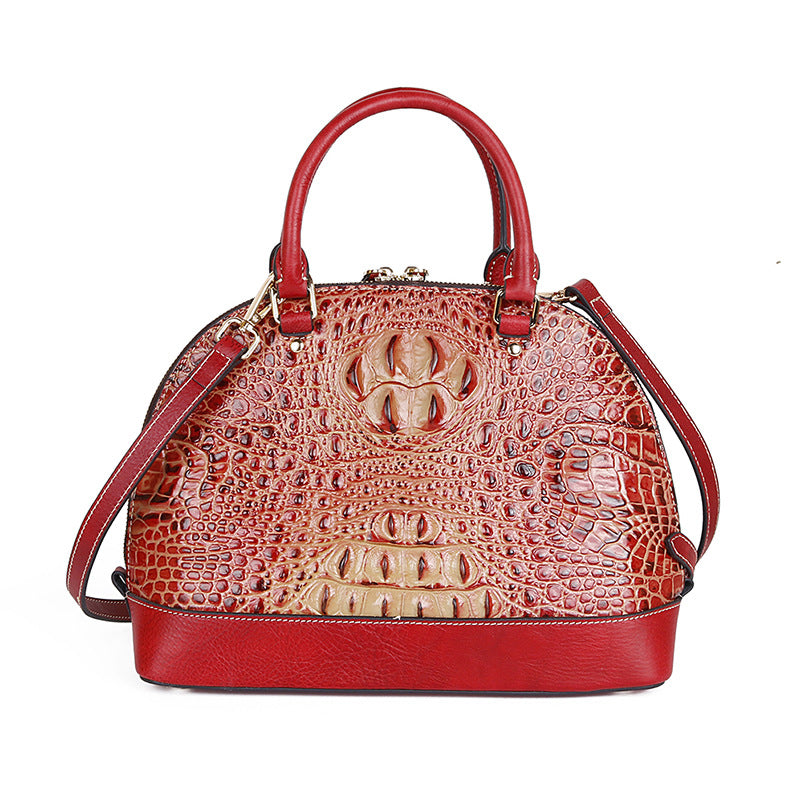 Women's Retro First Layer Cowhide Artificial Brushed Shoulder Bags