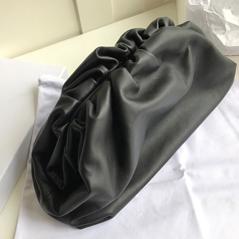 Women's Cloud Soft Leather Cow Dumpling Clutch Crossbody Bags