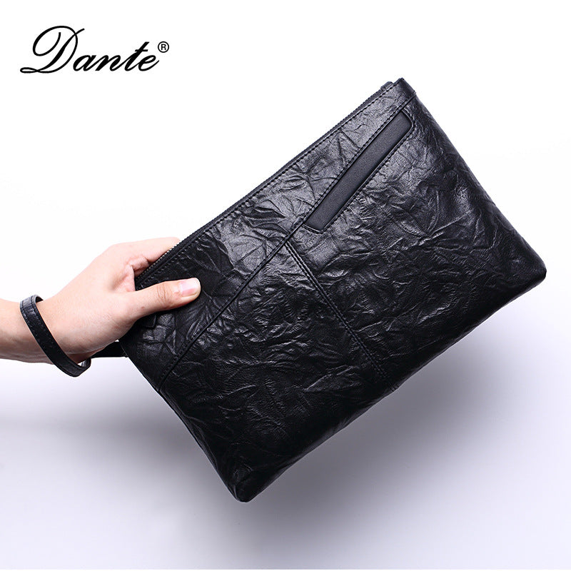 Men's Clutch Leather Business First Layer Cowhide Men's Handbags