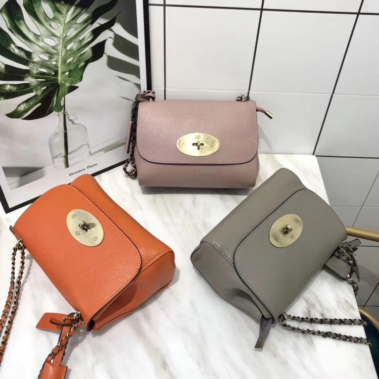 Women's Princess Genuine Leather Style Chain Elegant Shoulder Bags