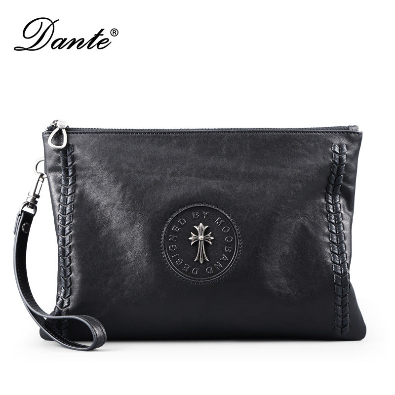 Men's Clutch Leather Business First Layer Cowhide Men's Handbags