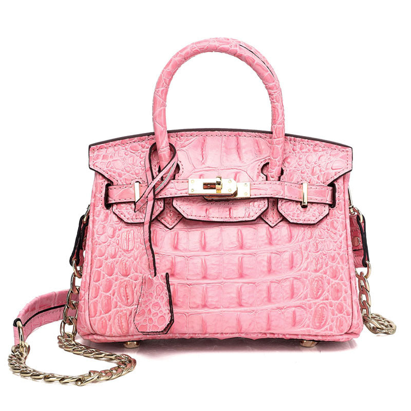 Women's Unique Fashion Genuine Leather Platinum Handbags