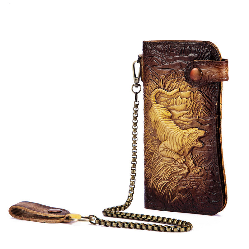 Men's Layer Vegetable Tanned Leather Cowhide Multiple Men's Wallets