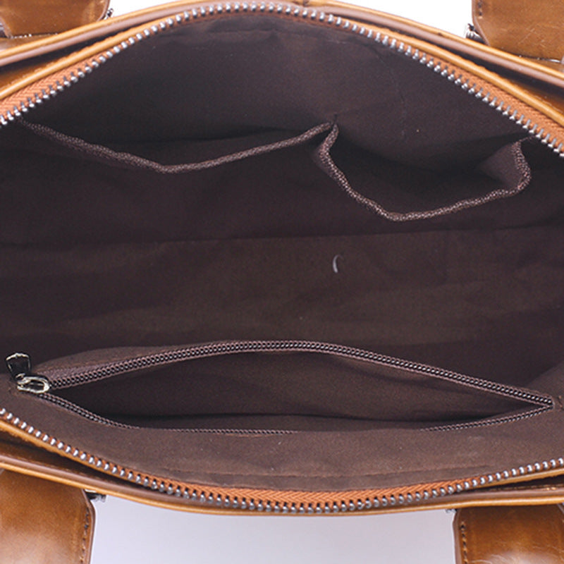 Men's Horizontal Business Computer One Retro Trendy Men's Handbags