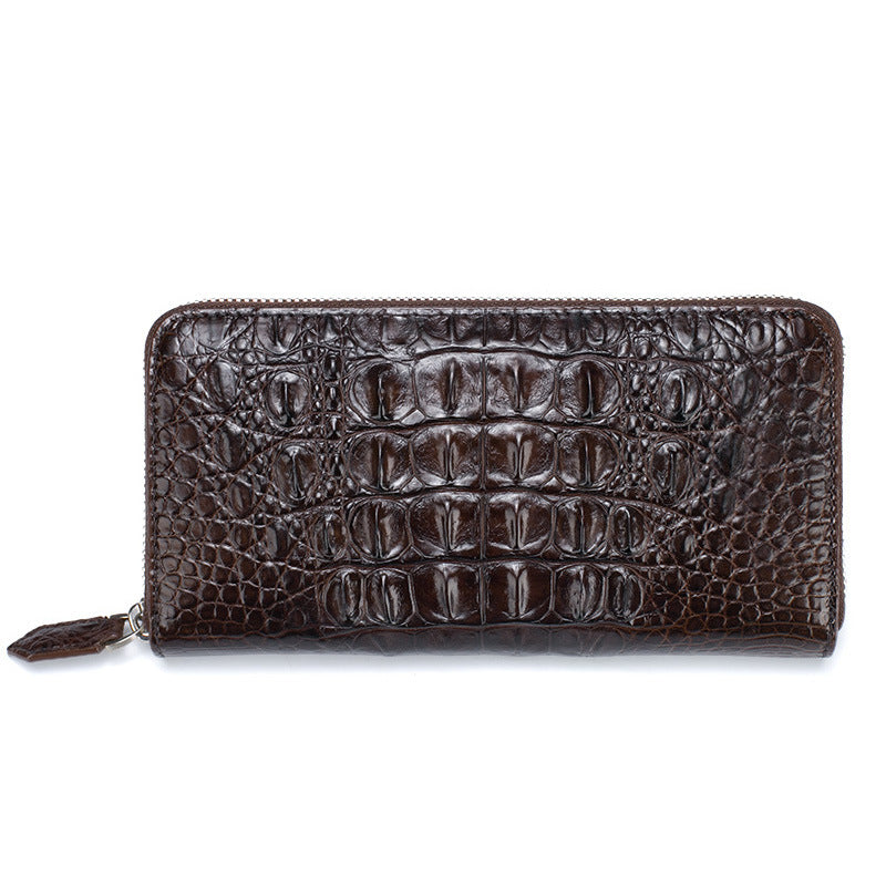 Men's Siamese Crocodile Fish Leather Clutch Back Men's Wallets