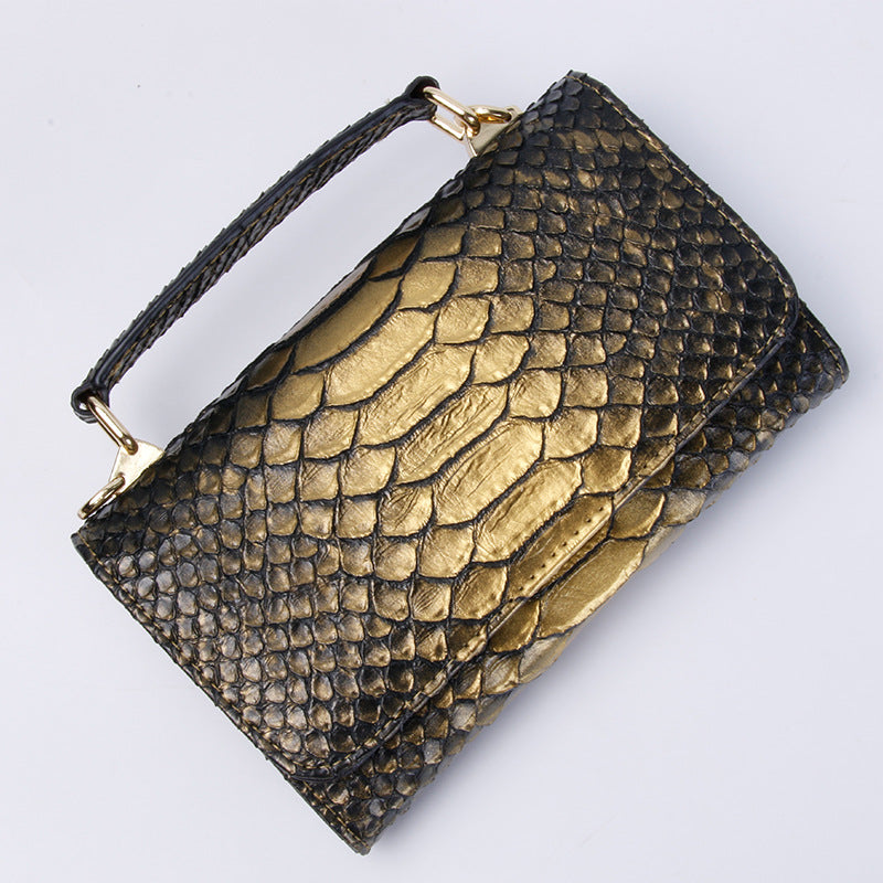 Women's Large Snake Pattern Crocodile Wrist Chain Bags