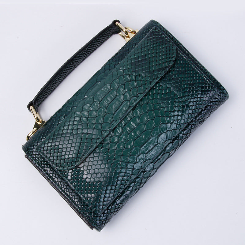 Women's Large Snake Pattern Crocodile Wrist Chain Bags