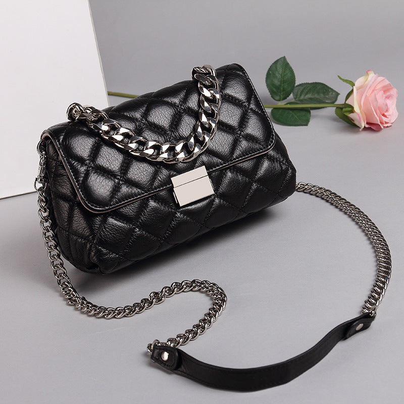 Women's Fashionable Rhombus Chain Sheep Pattern Simple Shoulder Bags