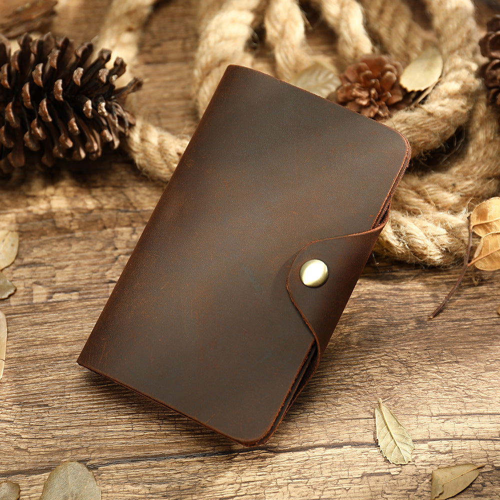 Men's Leather For Man Long Crazy Horse Men's Wallets