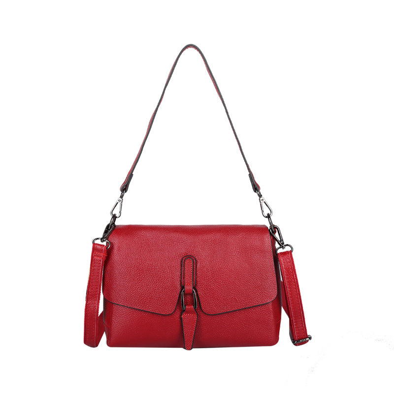Women's Genuine Leather Soft Noodle Large Capacity Crossbody Bags