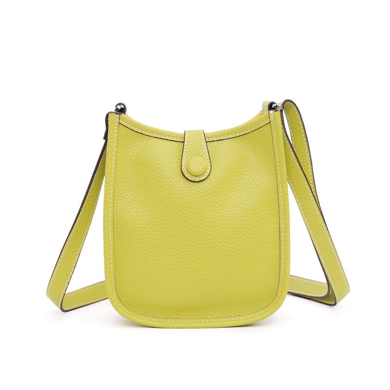 Women's Genuine Leather Fashion Punching Korean Style Crossbody Bags