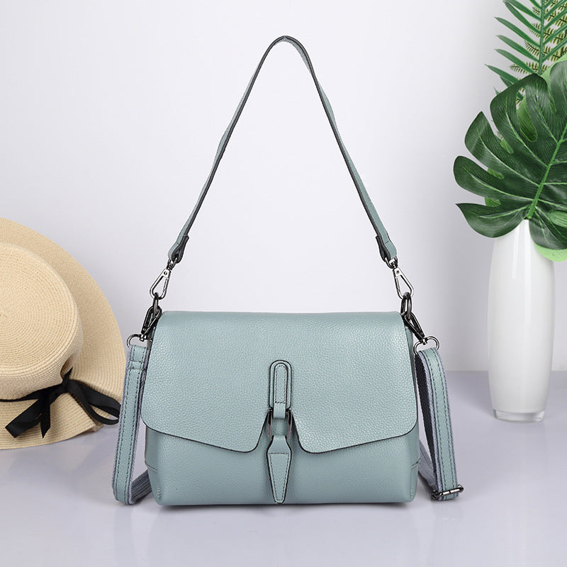 Women's Genuine Leather Soft Noodle Large Capacity Crossbody Bags