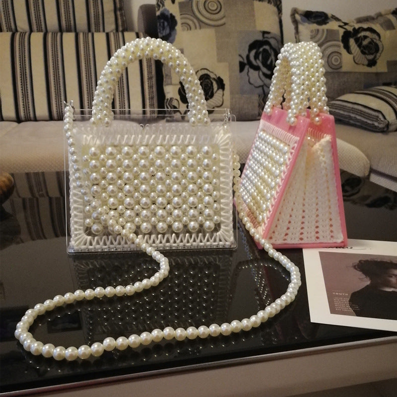 Women's Little Fairy Acrylic Handmade Beaded Wool Handbags