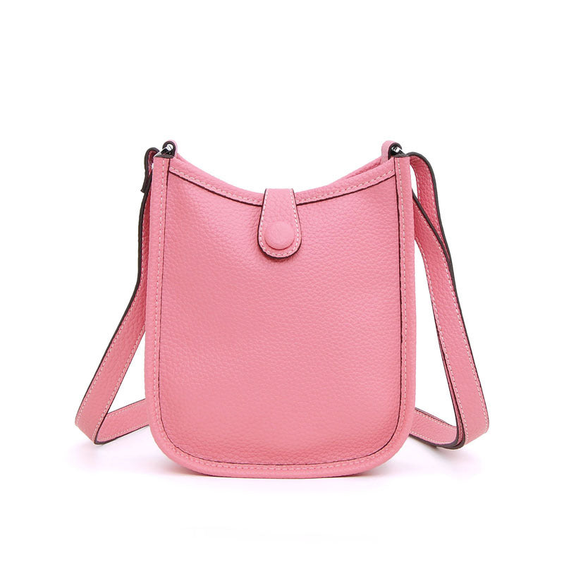 Women's Genuine Leather Fashion Punching Korean Style Crossbody Bags