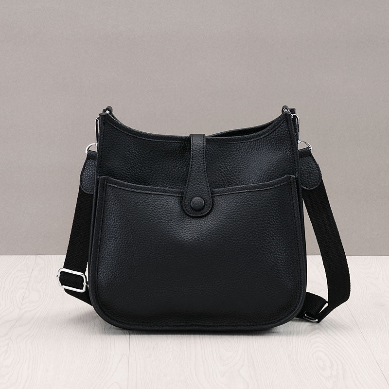 Women's Genuine Leather Fashion Punching Korean Style Crossbody Bags